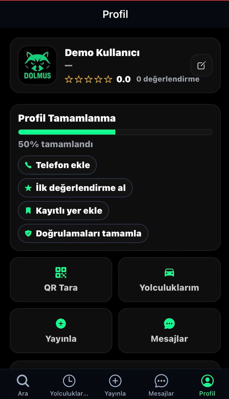 DHS Mobil Uygulama - Profil Ekranı