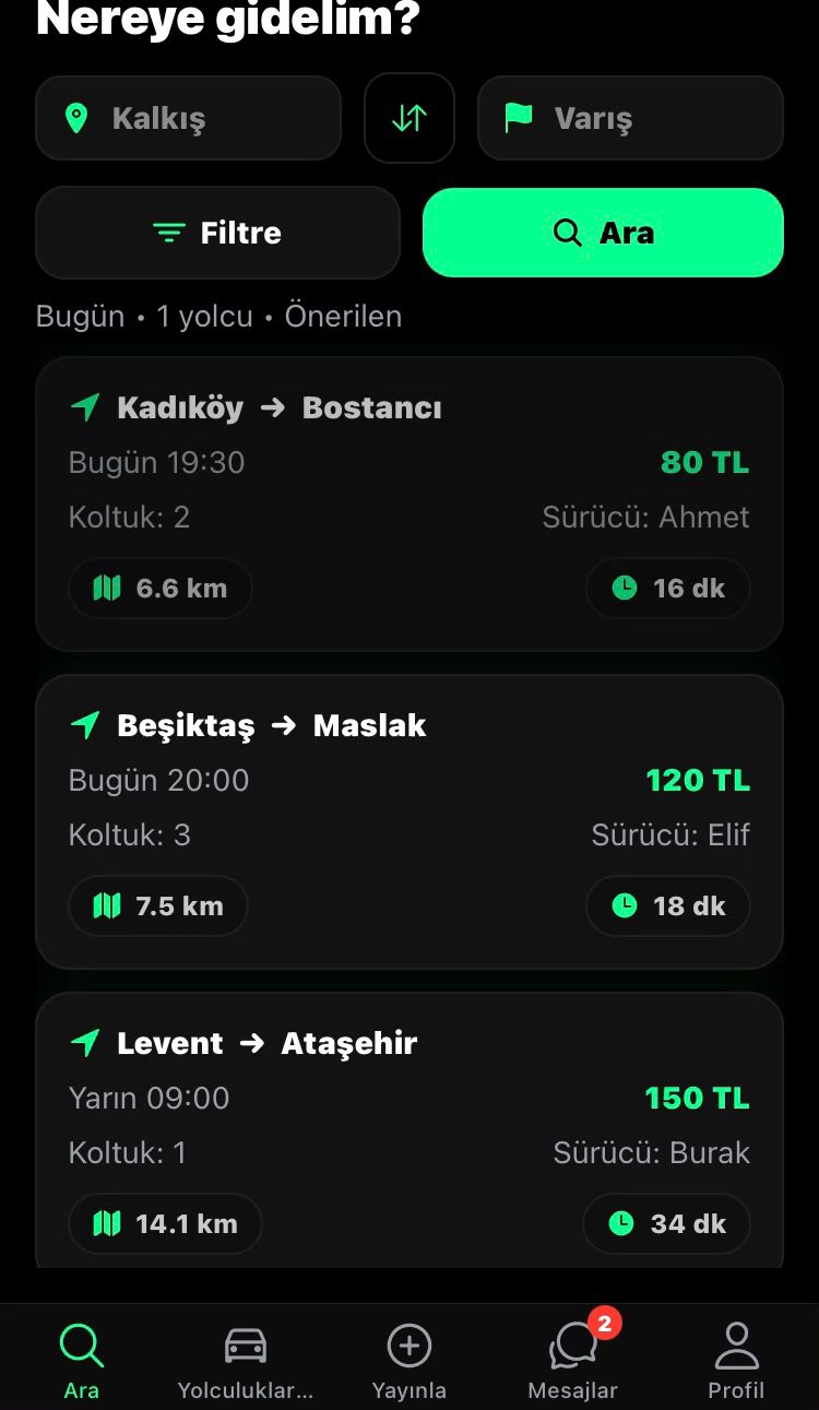 DHS Mobil Uygulama - Nereye Gidelim